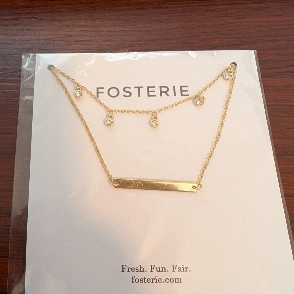 Oster Gold Necklace with Crystal Accents - Picture 2 of 5